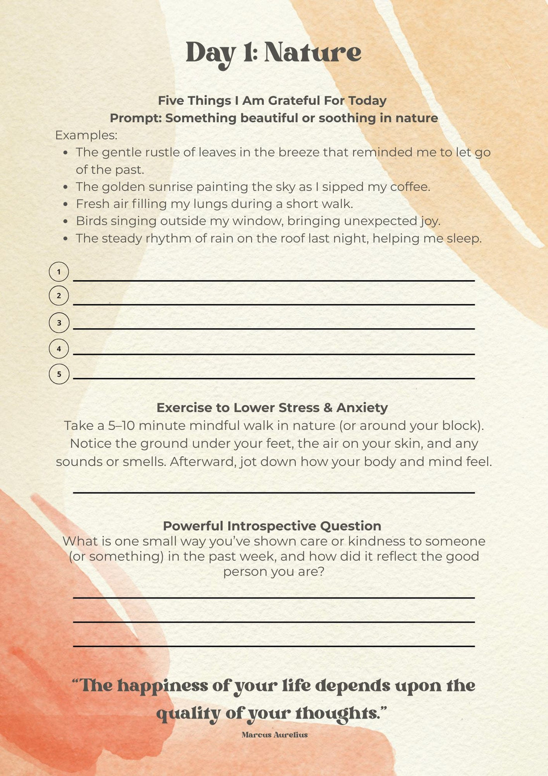 30 - Day Gratitude Workbook to Combat Stress & Anxiety (DIGITAL DOWNLOAD) - Wildling Books